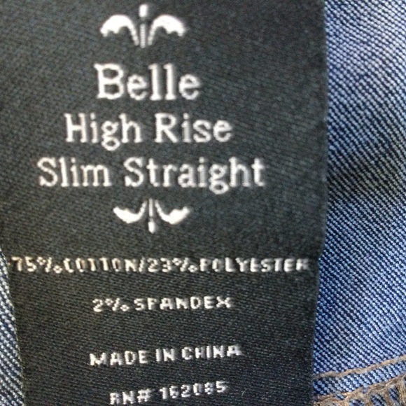 Nanette Lepore 14 Belle High Rise slim straight jeans - Picture 4 of 8